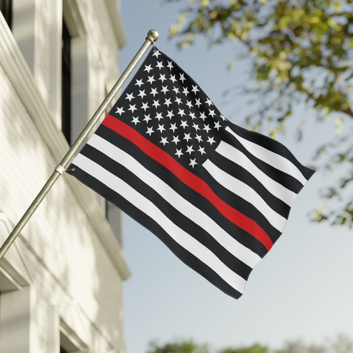 Thin Red Line Double Sided Flag