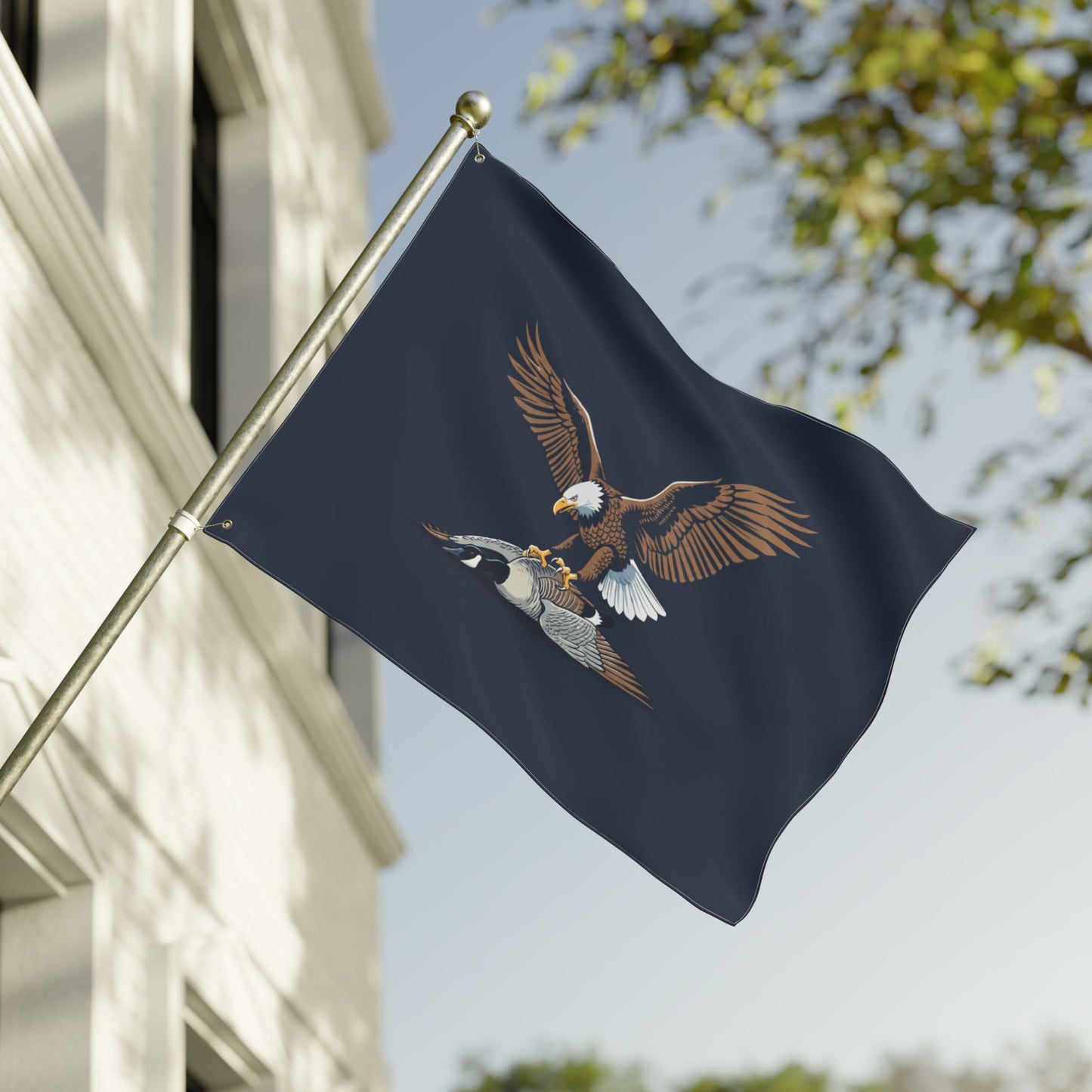Eagle vs Goose Hockey Double Sided Flag