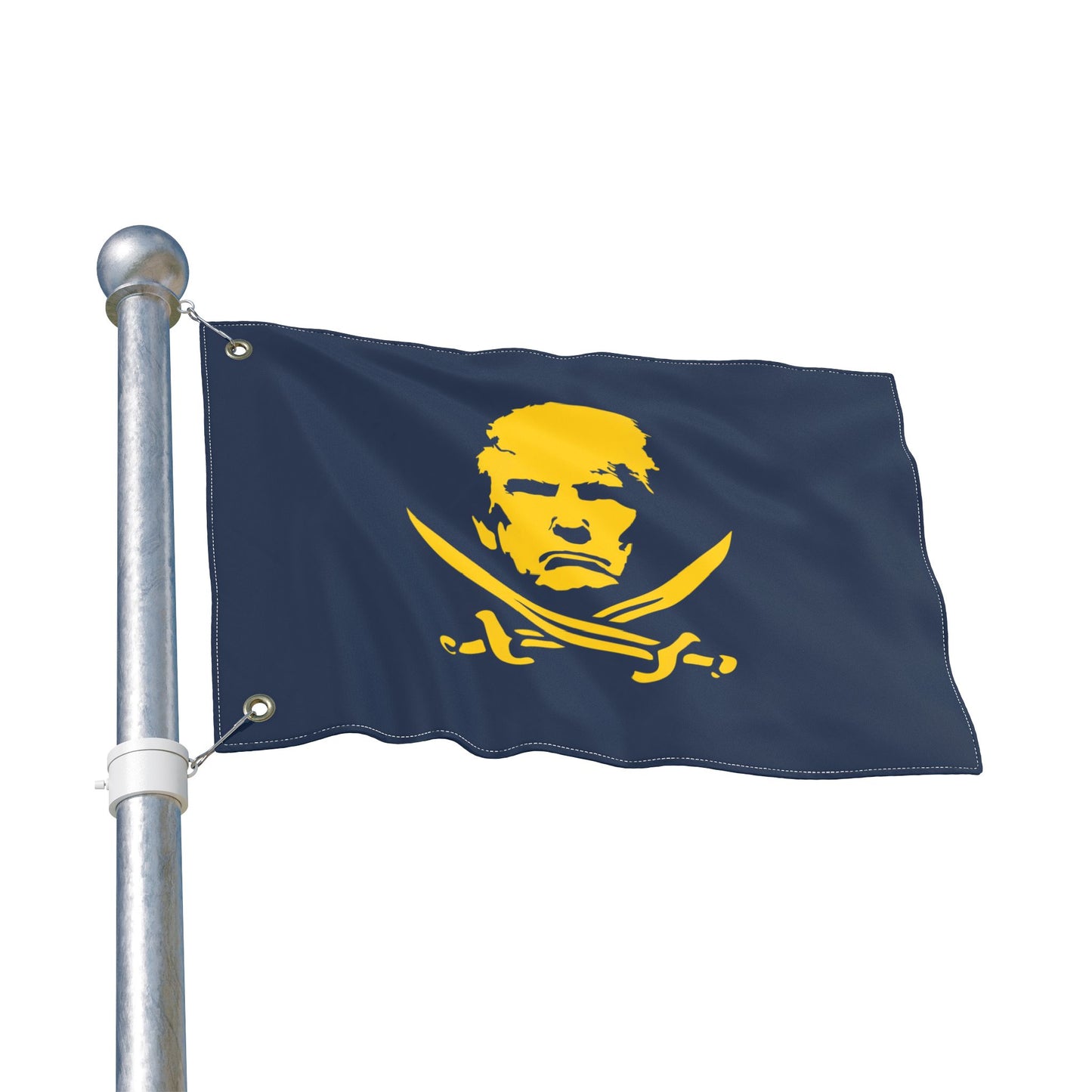 The Jolly Donald Double Sided Flag - Blue and Yellow