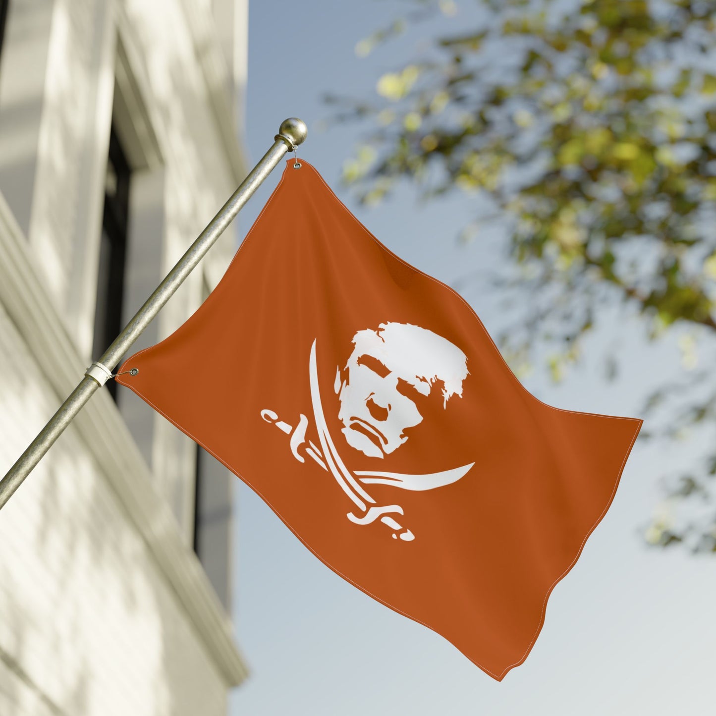 The Jolly Donald Double Sided Flag - Burnt Orange