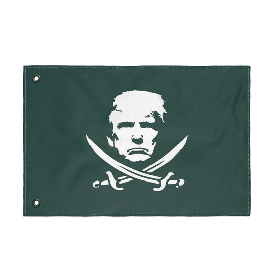 The Jolly Donald Double Sided Flag - Green and White