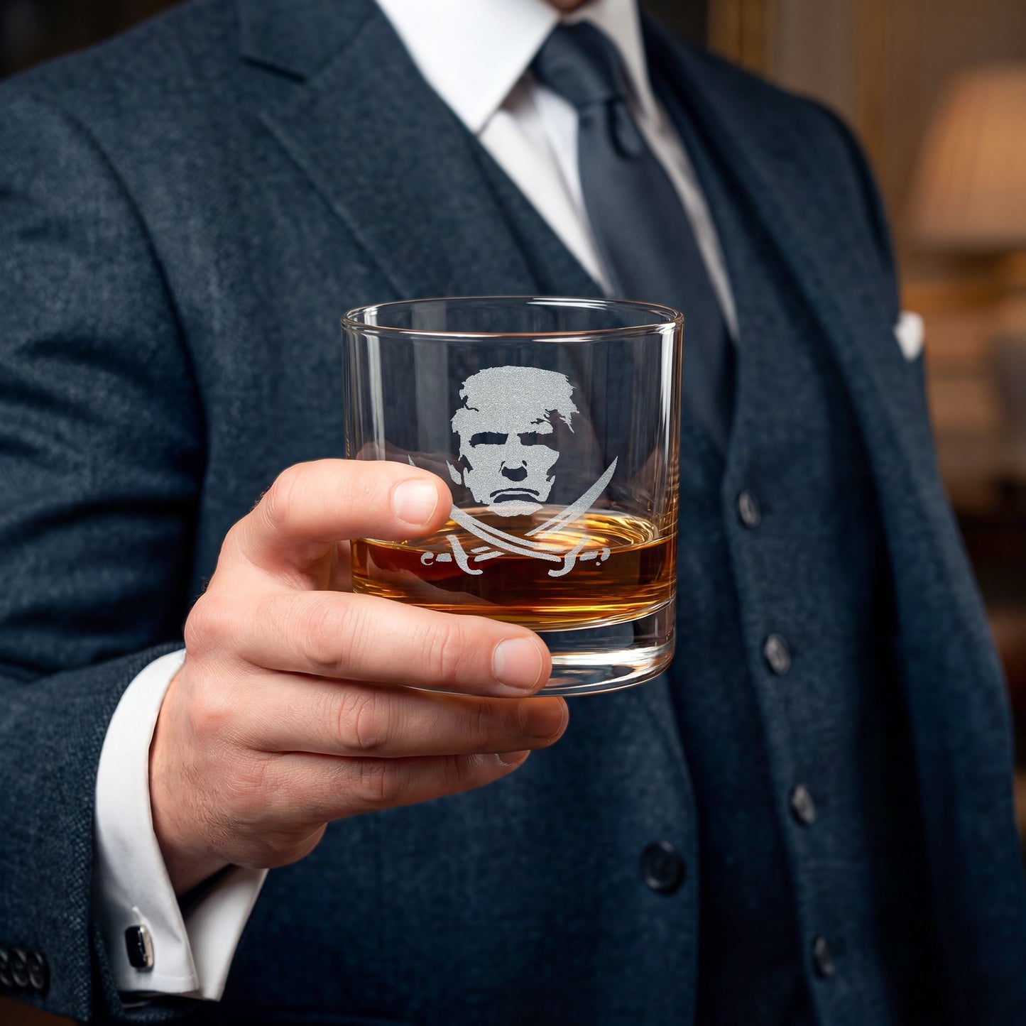 Jolly Donald Engraved Whiskey Glass
