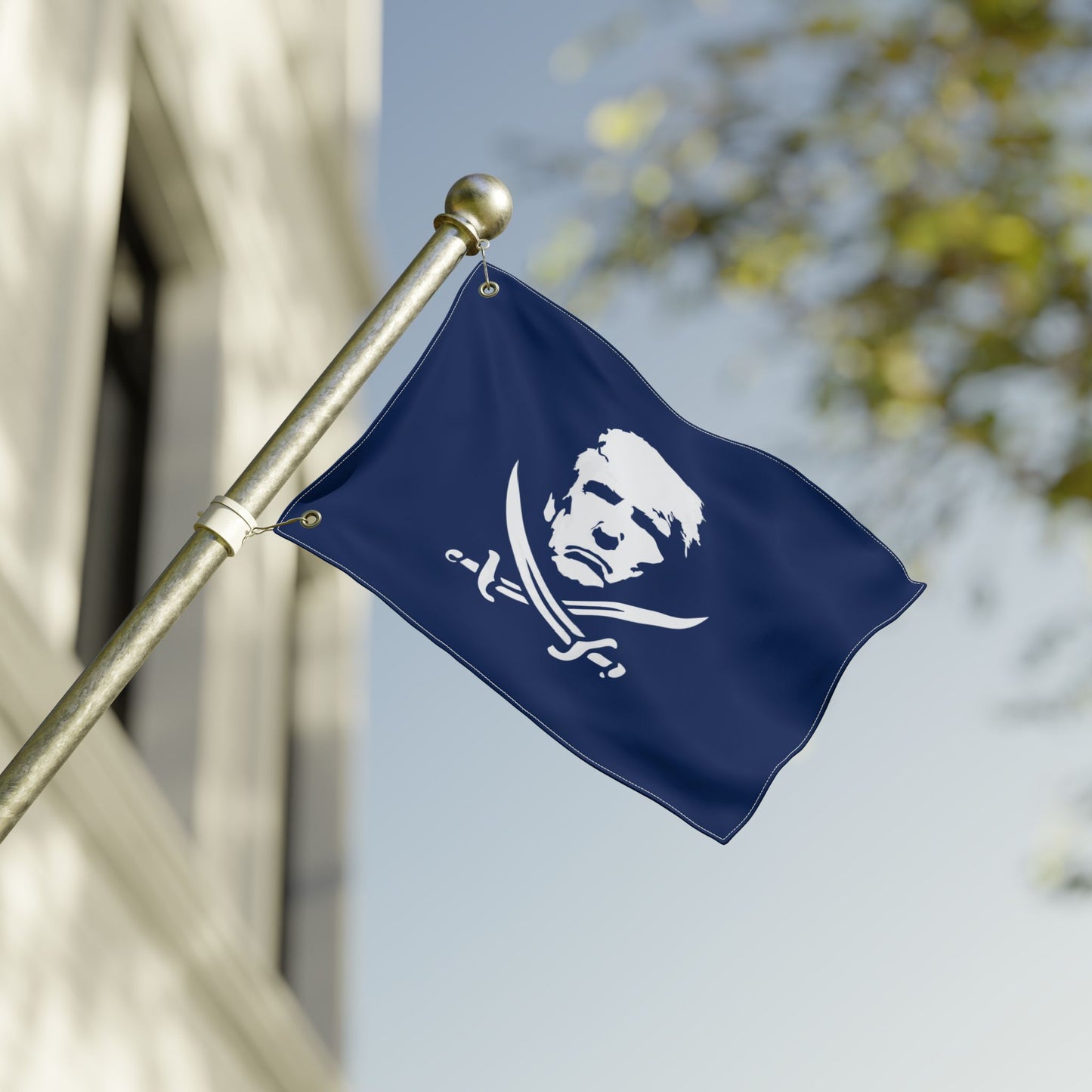 The Jolly Donald Double Sided Flag - Navy Blue