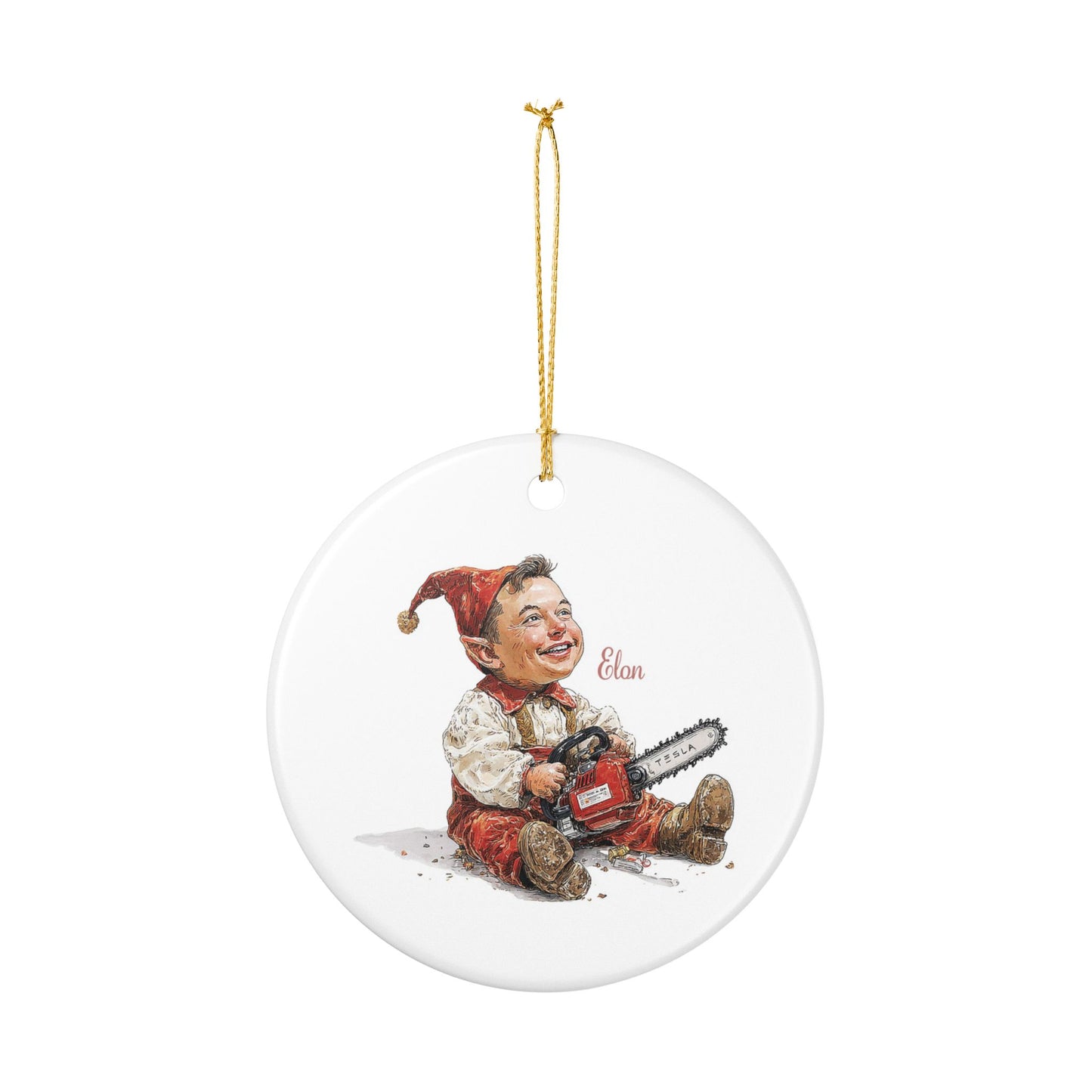 Elon MAGA Ceramic Ornament