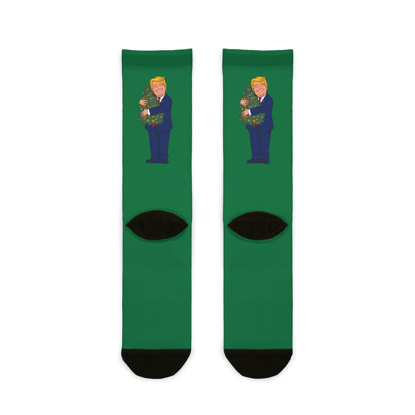 Trump Christmas Crew Socks (Green)