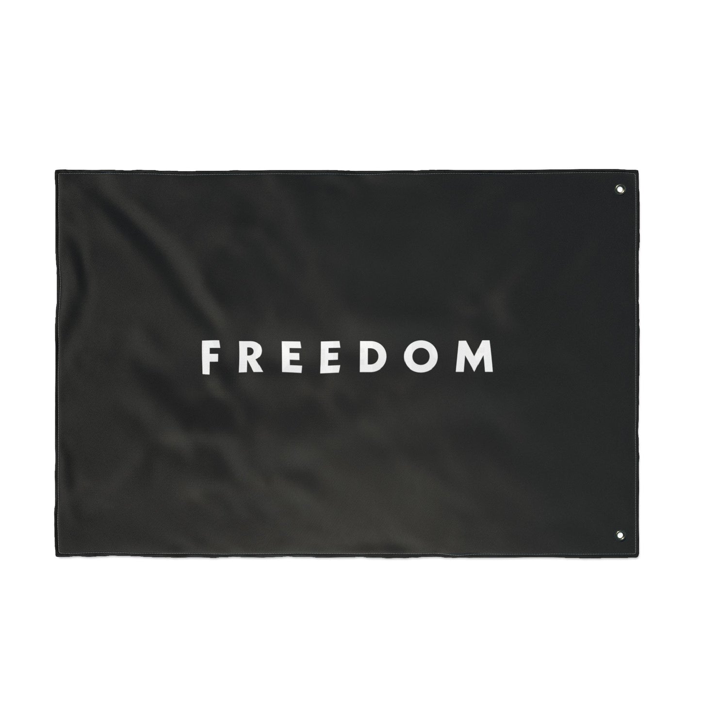 FREEDOM Double Sided  Flag - Black