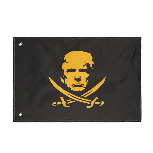 The Jolly Donald Double Sided Flag - Black and Gold