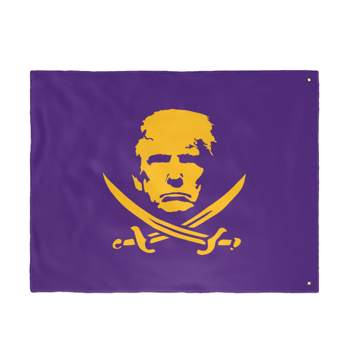 The Jolly Donald Double Sided Flag - Purple and Yellow