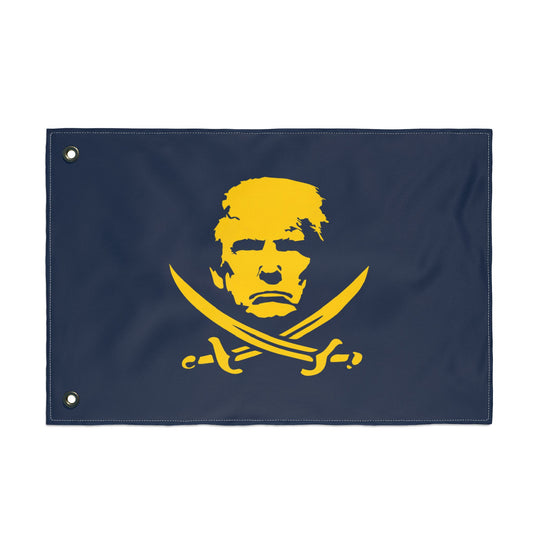 The Jolly Donald Double Sided Flag - Blue and Yellow