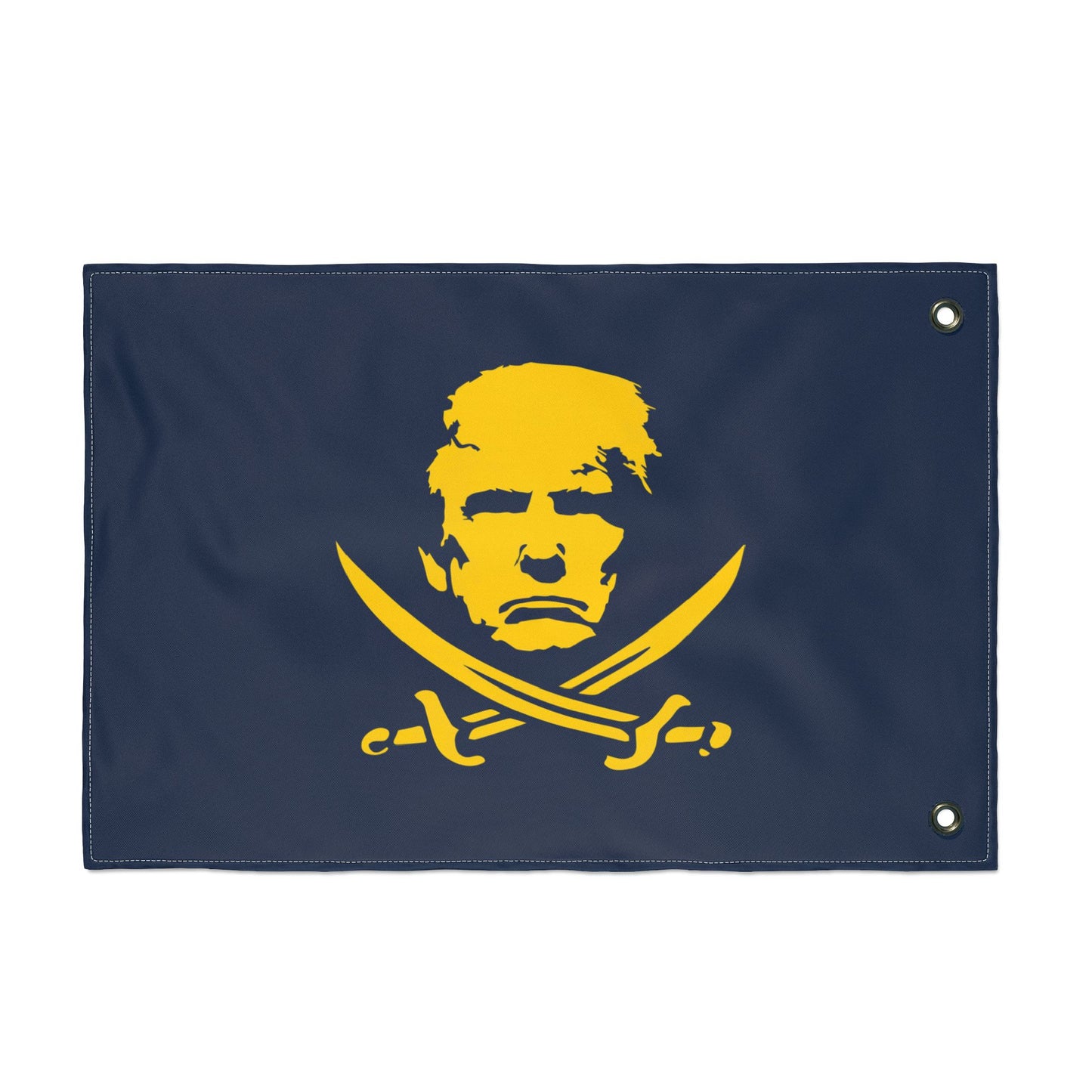 The Jolly Donald Double Sided Flag - Blue and Yellow