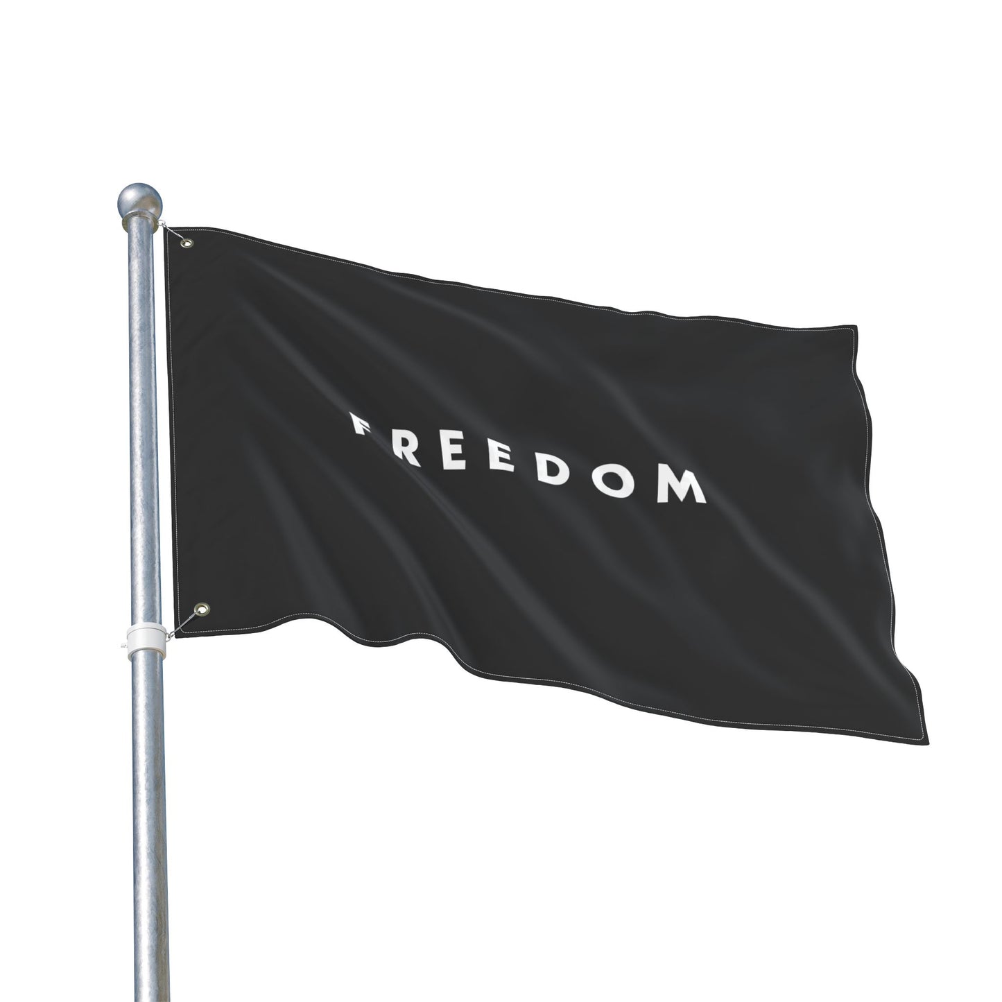 FREEDOM Double Sided  Flag - Black