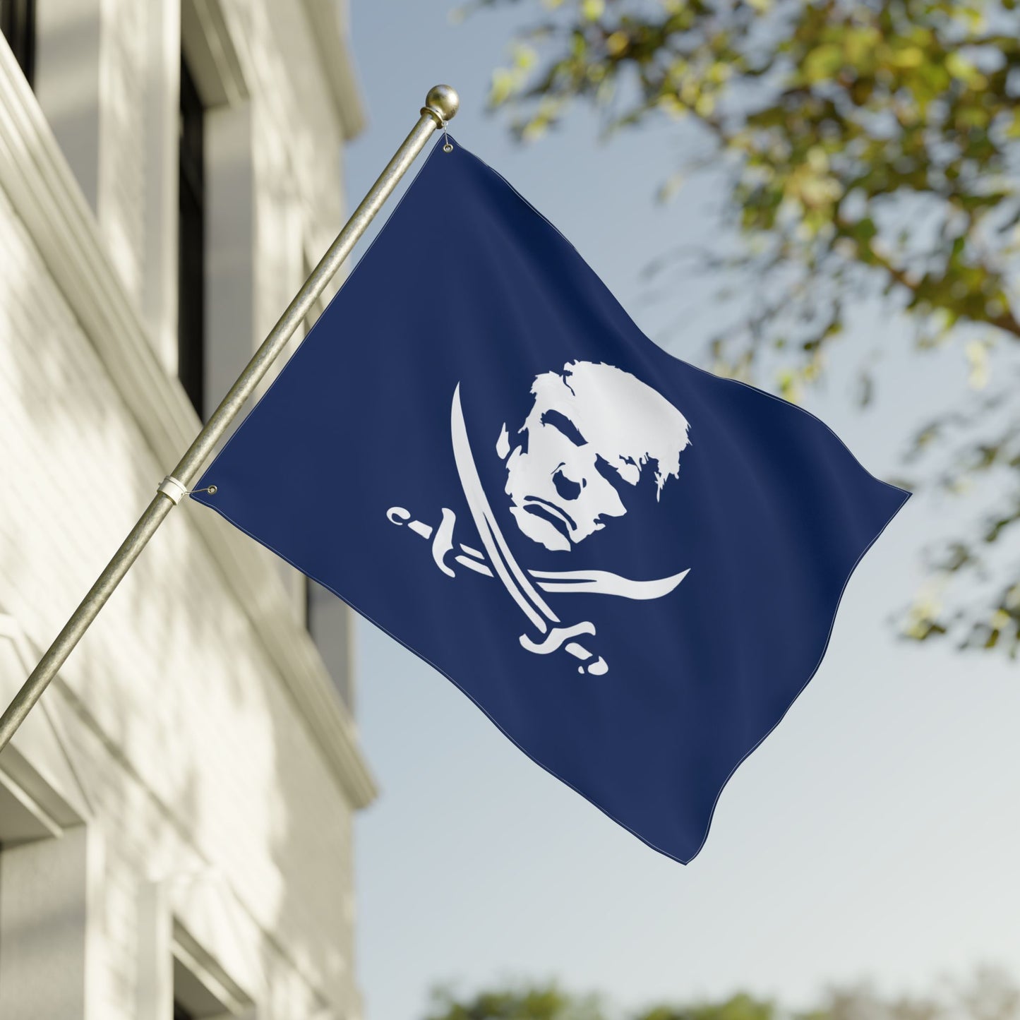 The Jolly Donald Double Sided Flag - Navy Blue