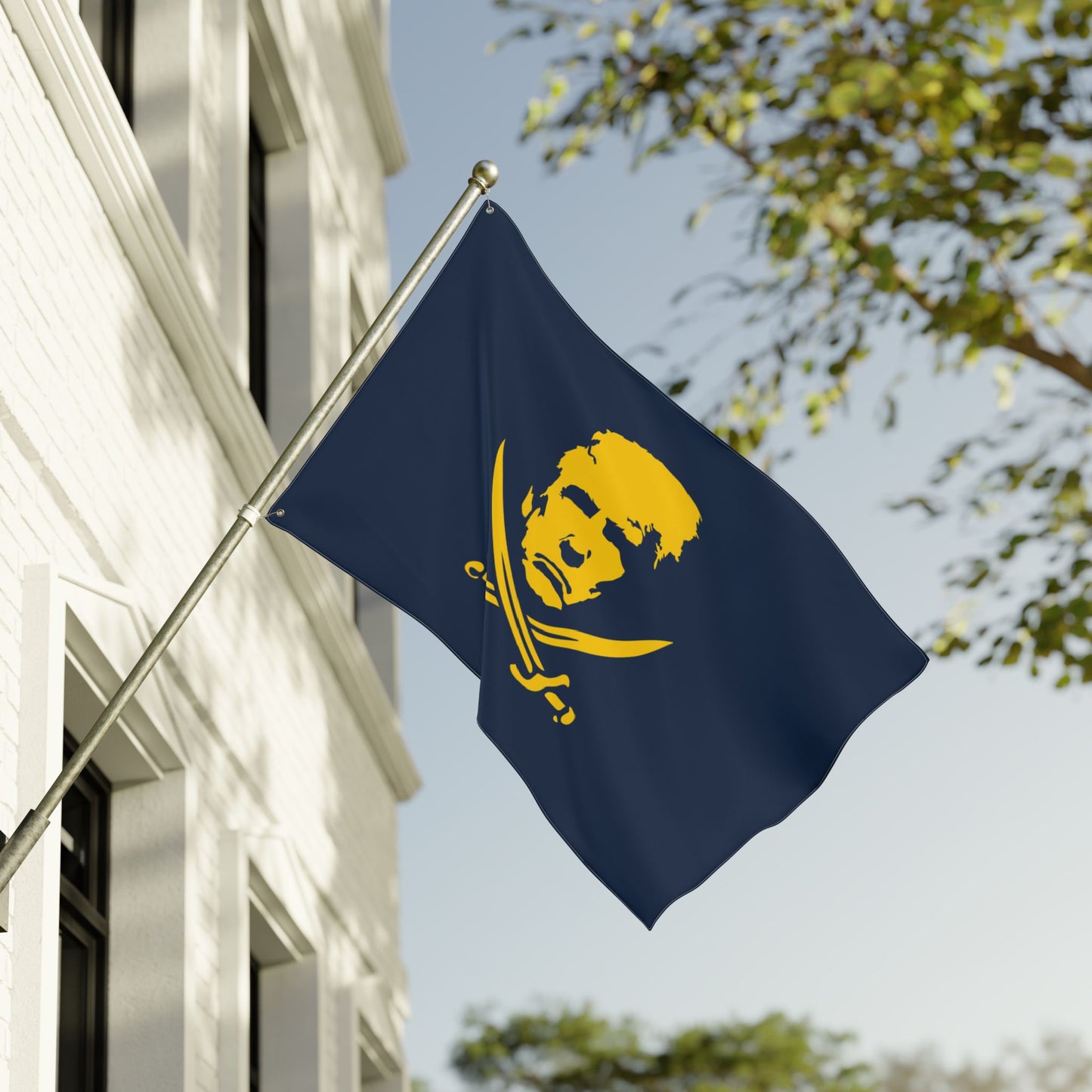 The Jolly Donald Double Sided Flag - Blue and Yellow