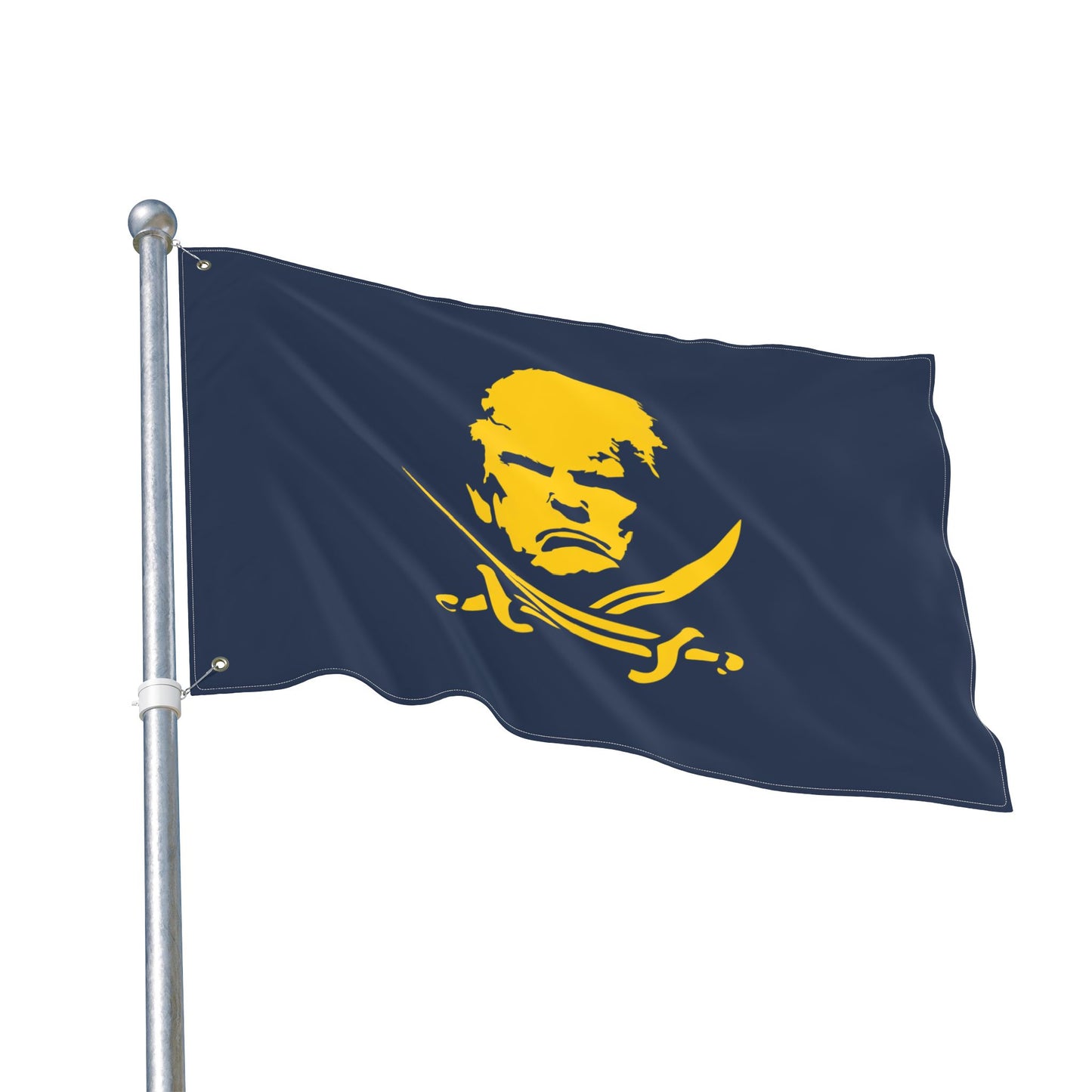 The Jolly Donald Double Sided Flag - Blue and Yellow