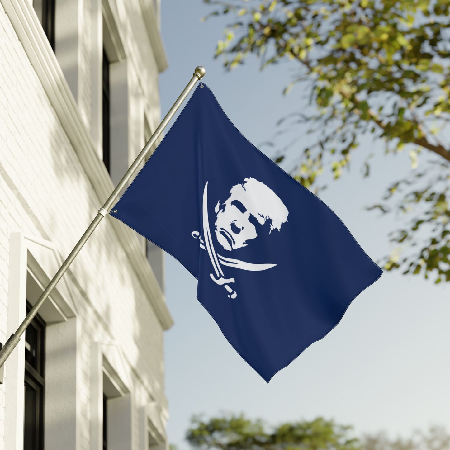 The Jolly Donald Double Sided Flag - Navy Blue