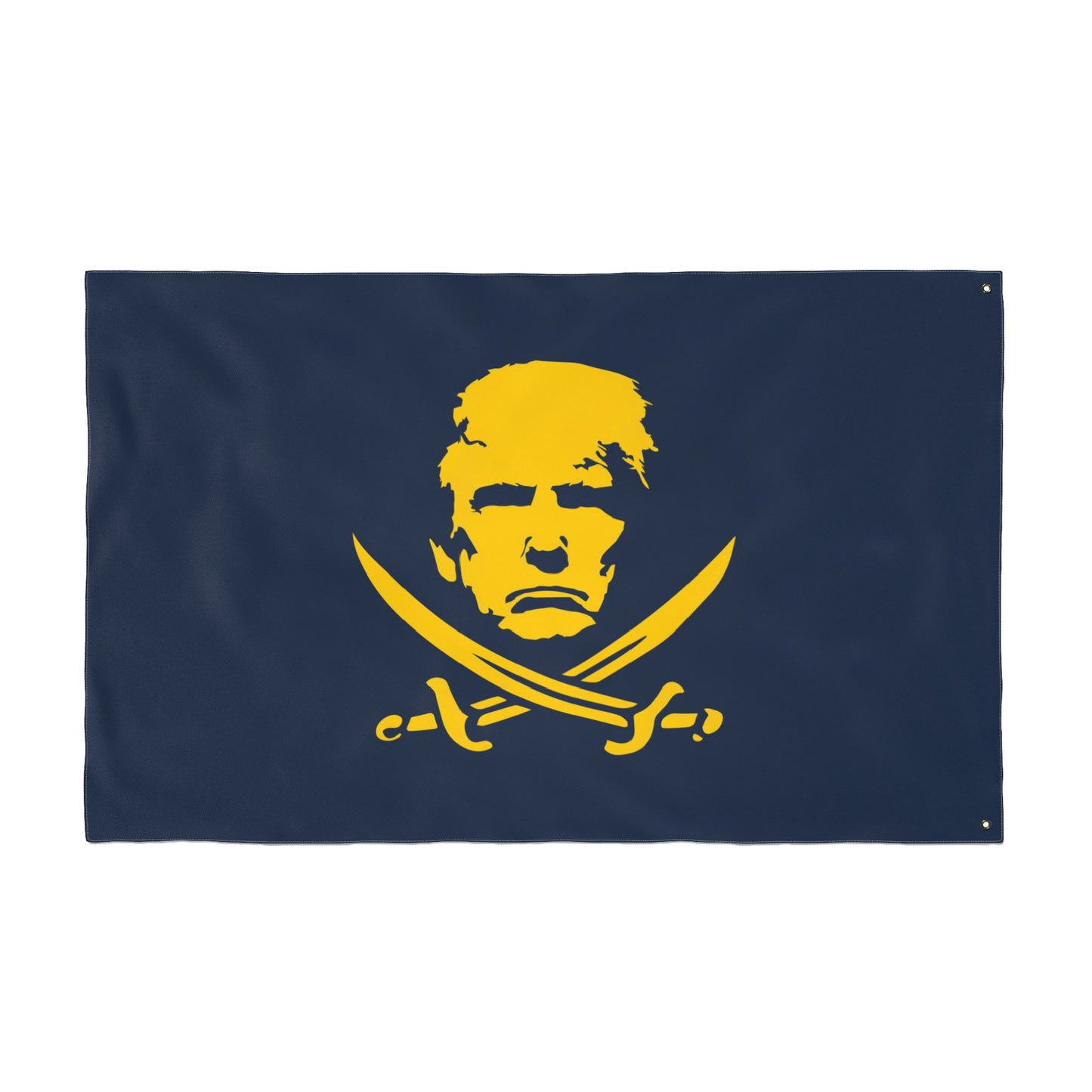 The Jolly Donald Double Sided Flag - Blue and Yellow