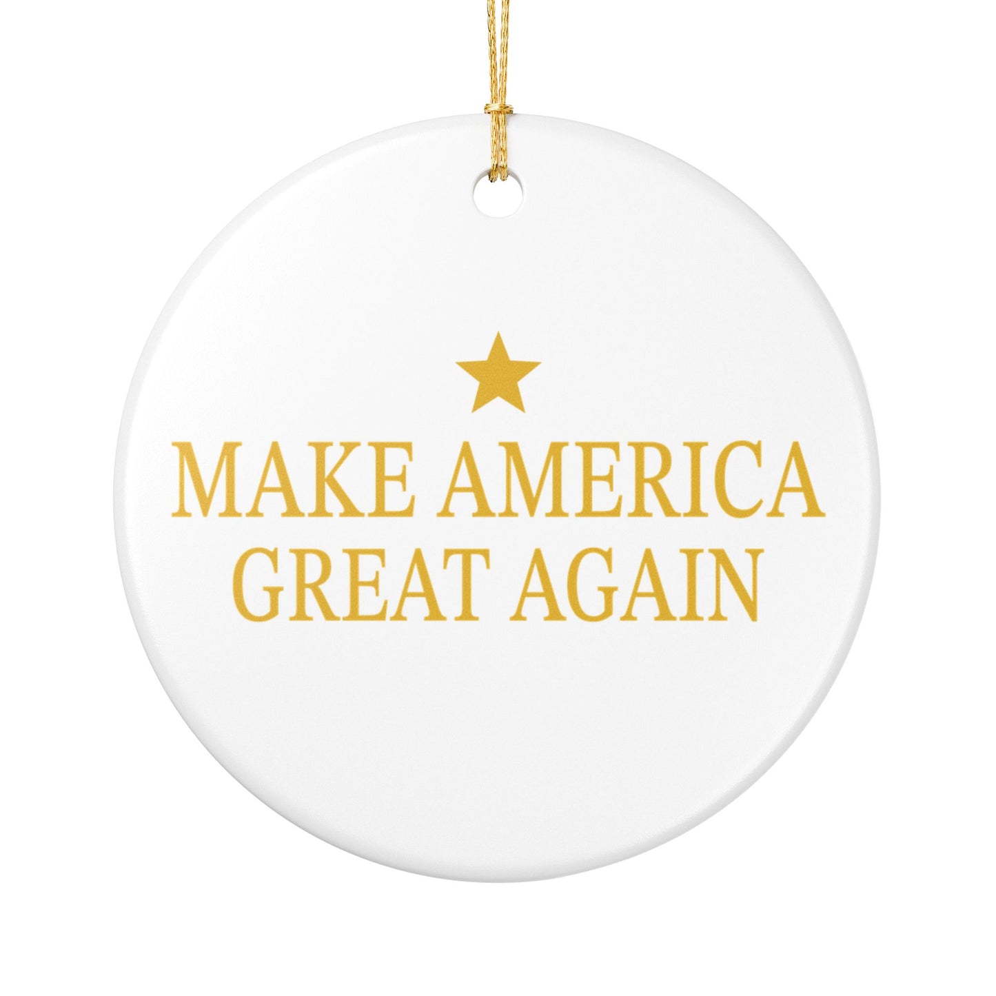 MAGA White Ceramic Ornament