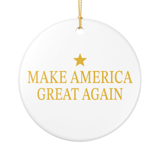 MAGA White Ceramic Ornament