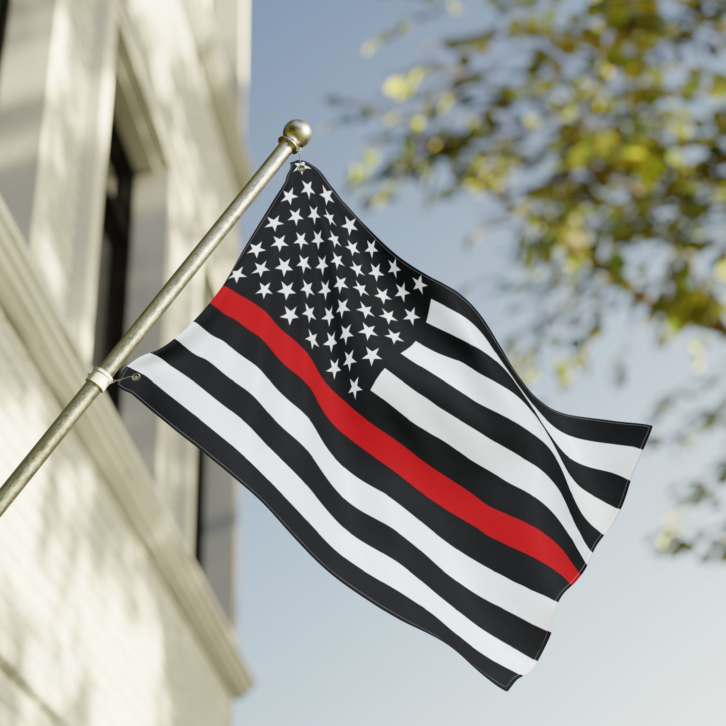 Thin Red Line Double Sided Flag