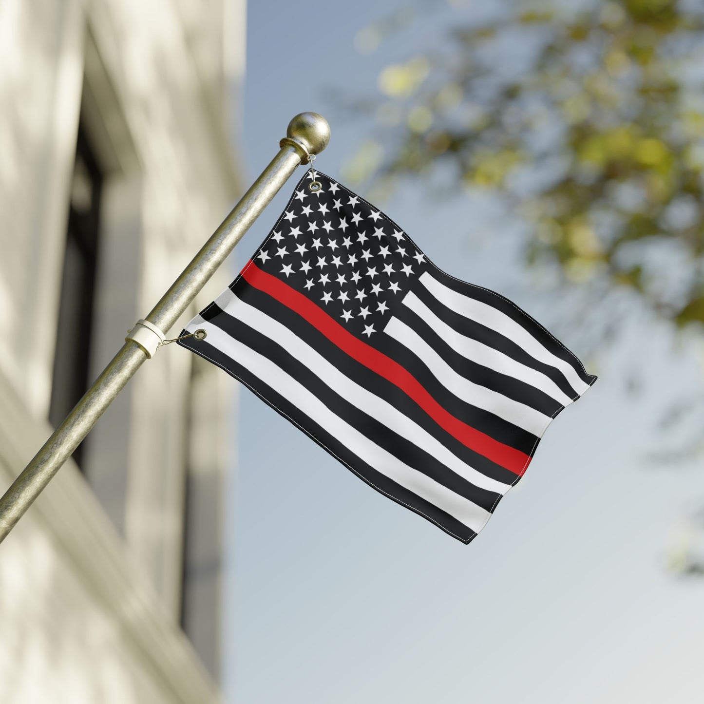Thin Red Line Double Sided Flag