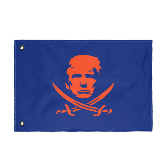 The Jolly Donald Double Sided Flag - Blue and Orange