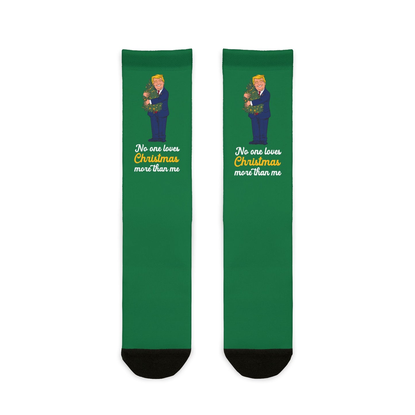 Trump Christmas Crew Socks (Green)