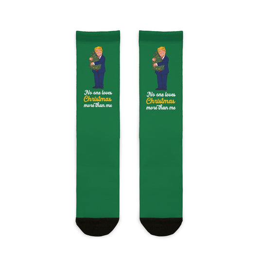 Trump Christmas Crew Socks (Green)