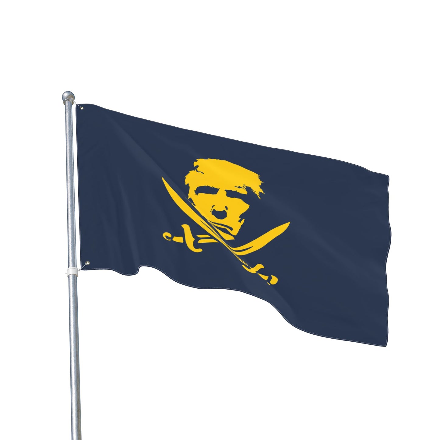 The Jolly Donald Double Sided Flag - Blue and Yellow