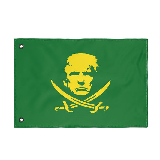 The Jolly Donald Double Sided Flag - Green and Yellow
