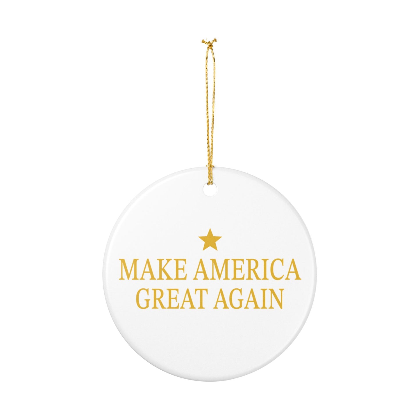 MAGA White Ceramic Ornament