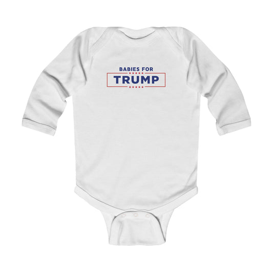 Babies For Trump Infant Long Sleeve Bodysuit