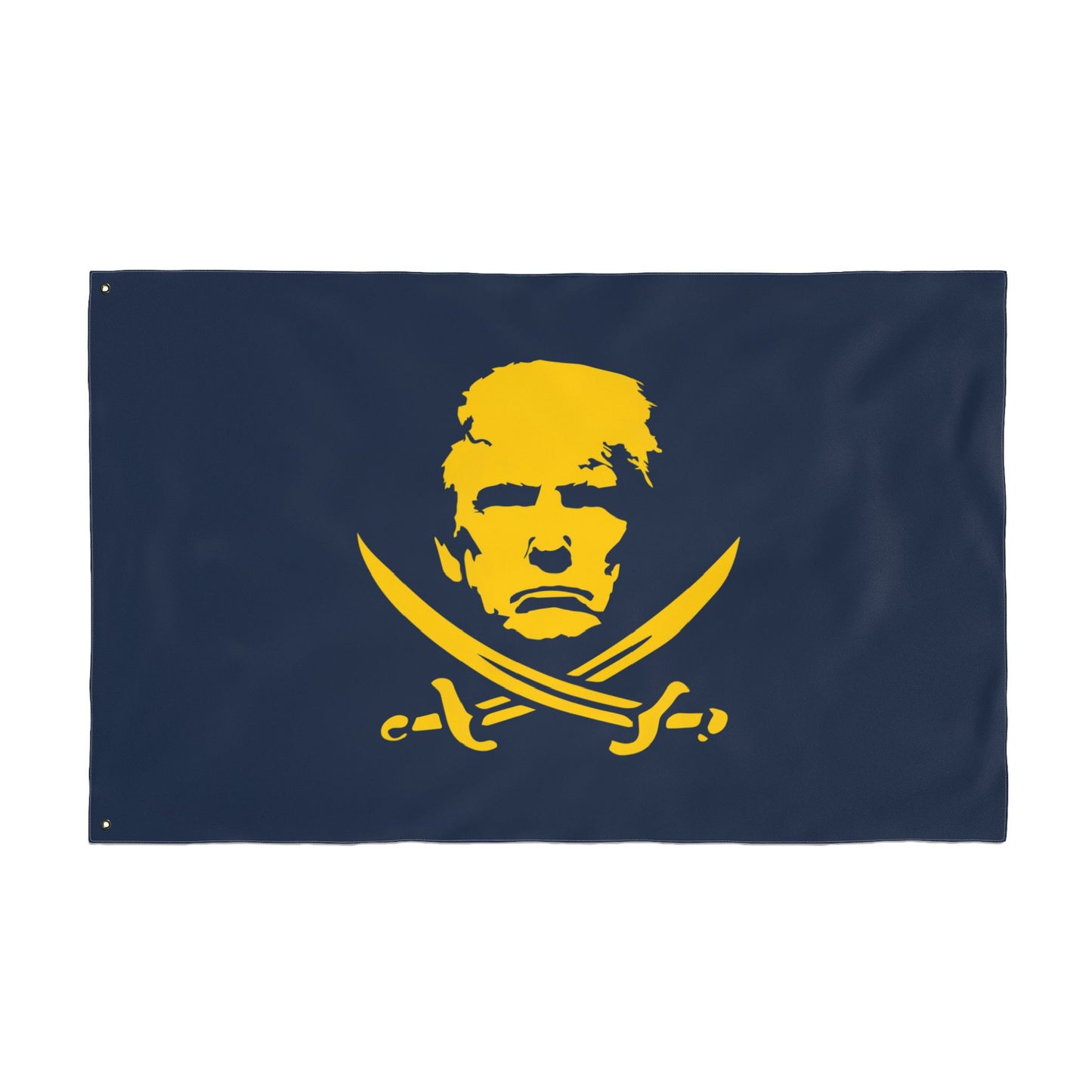 The Jolly Donald Double Sided Flag - Blue and Yellow