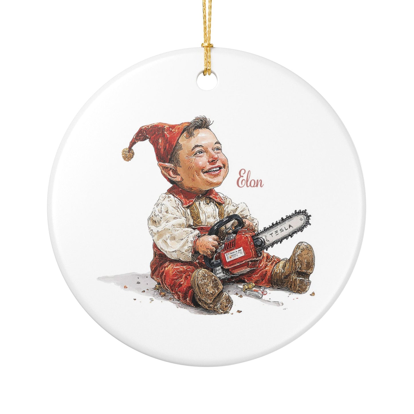 Elon MAGA Ceramic Ornament